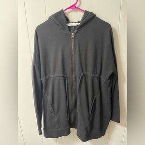 Love stitch black zip up jacket